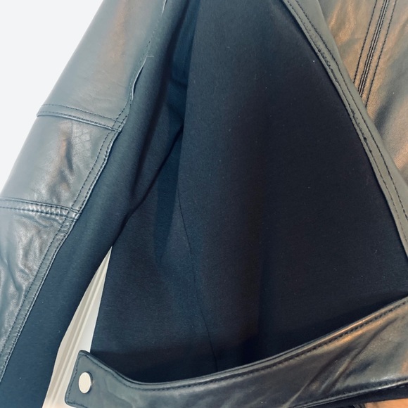 Michel Kors Leather Mixed Media Motorcycle Jacket NWOT - Picture 8 of 16